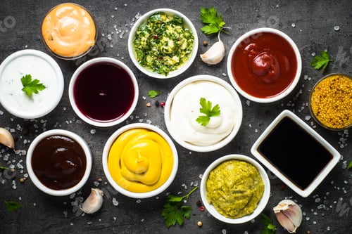 Preview: Sauce set assortment - mayonnaise, mustard, ketchup and others t