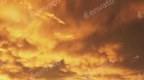 Preview: Cloudy and orange sky before sunset