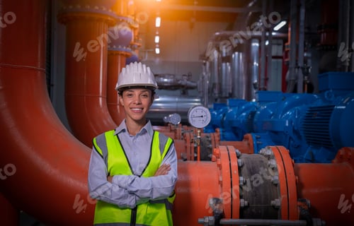 Preview: Industry engineer under checking the industry cooling tower air conditioner is water cooling tower a