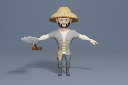 Preview: Medieval character peasant 2