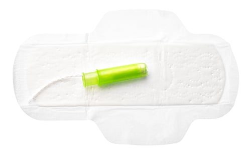 Preview: Women hygienic pads and tampons isolated on white