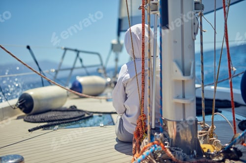 Preview: Summertime Cruising And Enjoying On A Sailing Boat At Open Sea.