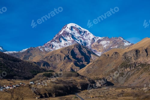 Preview: Stunning landscape of Kazbegi Mountain in the Mtskheta region of Georgia