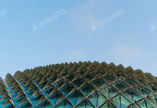 Preview: Office buildings windows. Glass architecture facade design with reflection