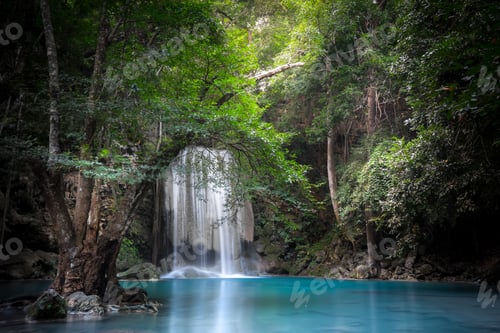 Preview: Jungle landscape with Erawan waterfall. Kanchanaburi, Thailand