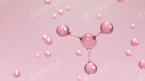 Preview: Crystal Clear 3D Molecular Structure Scientific Visualization Design 3D render