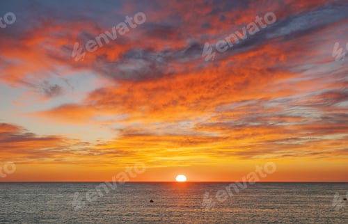 Preview: Sunset seascape nature composition.