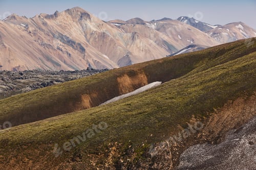 Preview: Fjallabak area. Volcanic landscape with rhyolite formations. South area. Iceland.