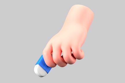 Preview: Stylized Hand Holding Eraser