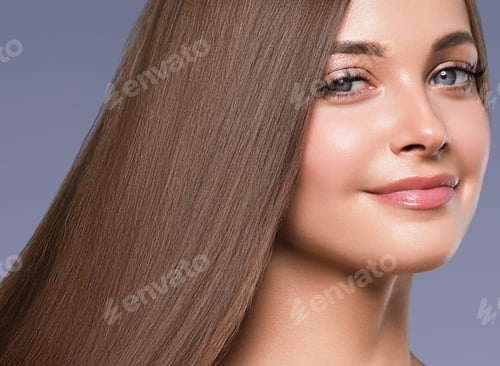 Preview: Beautiful Woman with Long Brown Hair