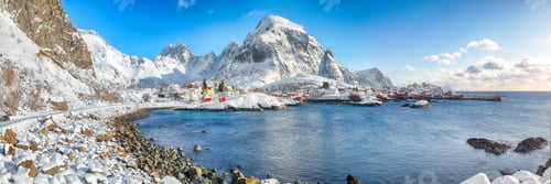 Preview: Outstanding winter scenery of A village.