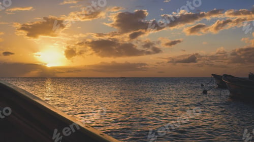 Preview: Beautiful sunset on Caribbean ocean (Martinique)
