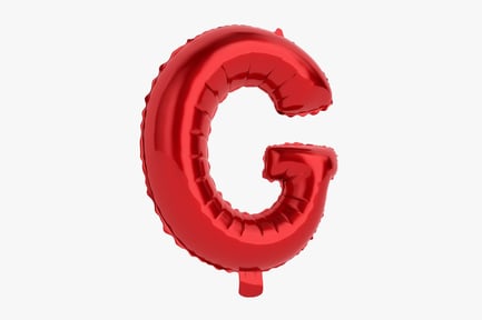 Preview: Glossy Red Balloon Letter G