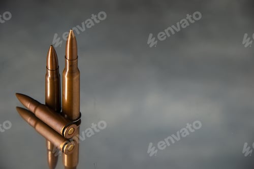 Preview: brown bullets on dark background shooting tank death war
