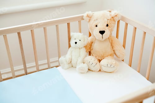 Preview: Teddy bears on crib