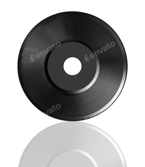 Preview: retro vinyl audio record isolated