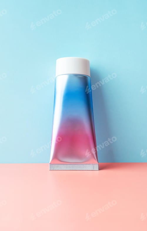 Preview: Cosmetic tube, skin care product mock up with light and shadow.