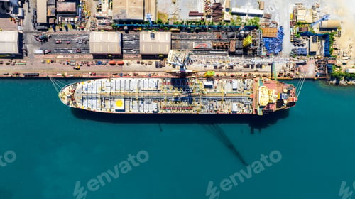 Preview: Oil tanker ship at dry dock concept maintenance service. working at dry dock. Insurance