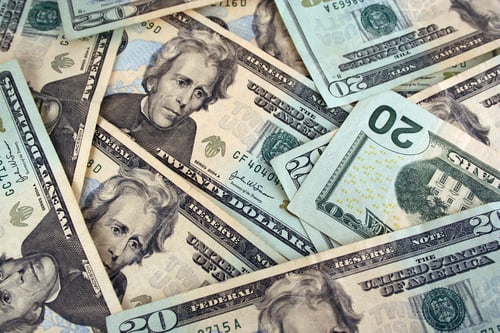 Preview: Twenty Dollar bills background texture