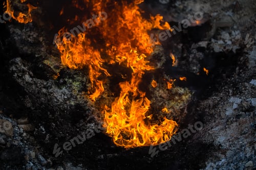 Preview: Red and yellow burning flames.