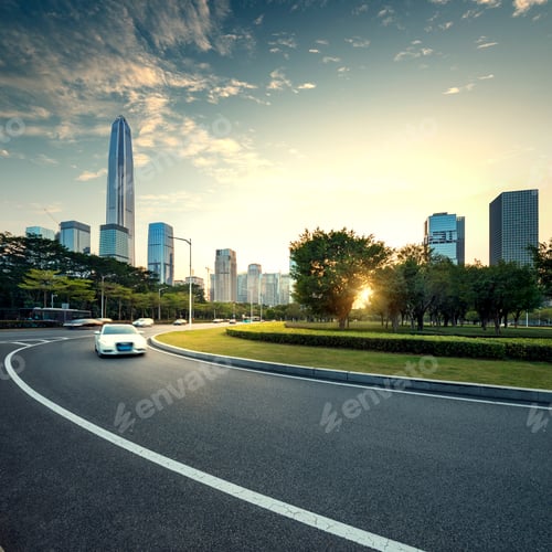 Preview: Asphalt pavement urban road