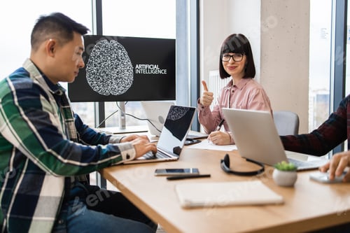 Preview: IT experts collaborating on artificial intelligence development