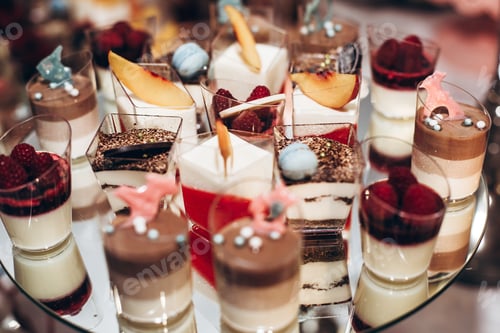Preview: table with modern desserts