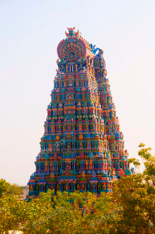 Preview: Meenakshi Temple, one of the biggest and oldest temple, Madurai, India.
