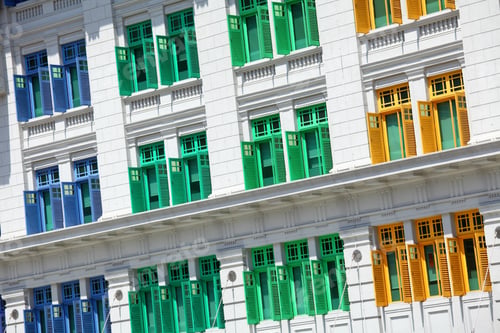 Preview: Building with colorful window