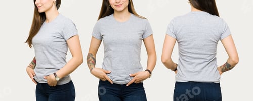 Vista previa: Latin young woman posing with a casual white t-shirt