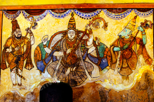 Preview: Ancient murals painting on the walls of the Brihadeeswarar temple