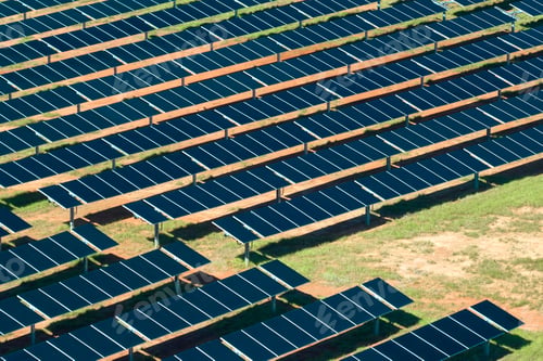 Preview: Aerial view of big sustainable electric power plant