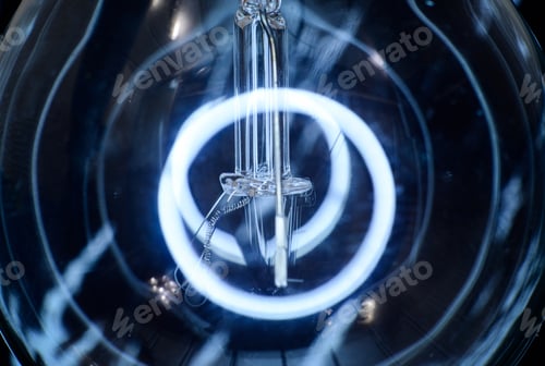 Preview: glow circles on a glass bulb