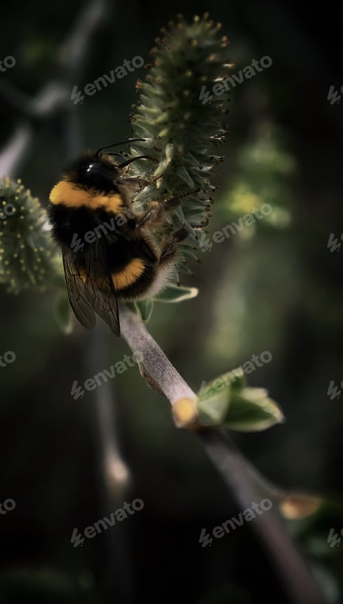 Preview: Bumblebee sits on a flower