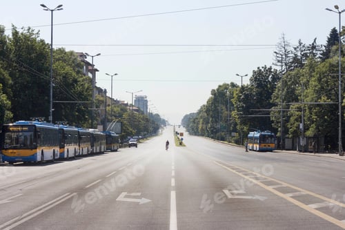 Preview: An empty road in the city