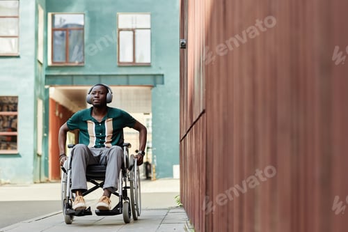 Preview: Urban Scene with Man in Wheelchair