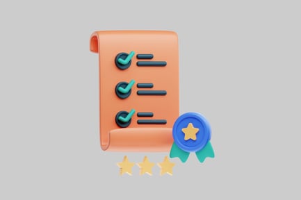 Preview: Completed task list with star rating