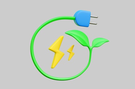 Preview: Green Energy Power Plug With Plant
