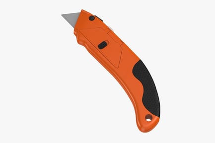 Preview: Retractable Blade Utility Knife - Orange and Black