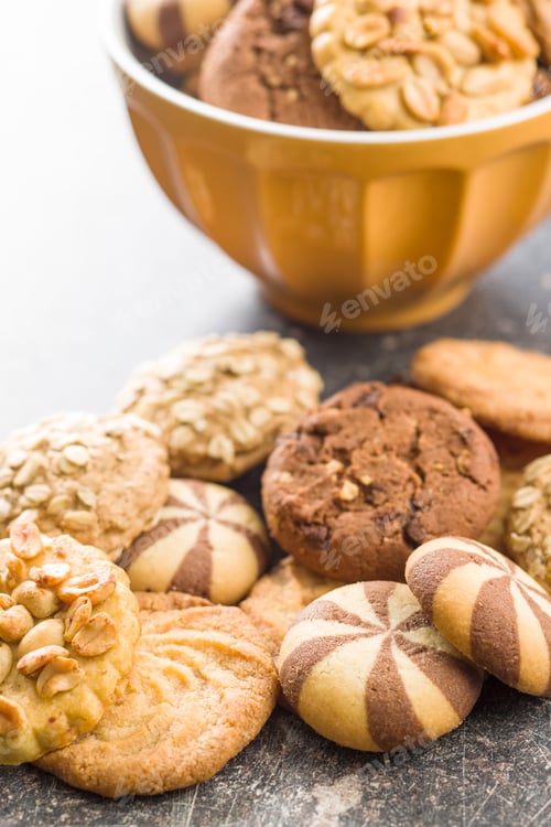 Preview: Different types of sweet cookies.