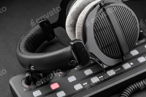 Preview: Professional MIDI controller sound mixer and headphones