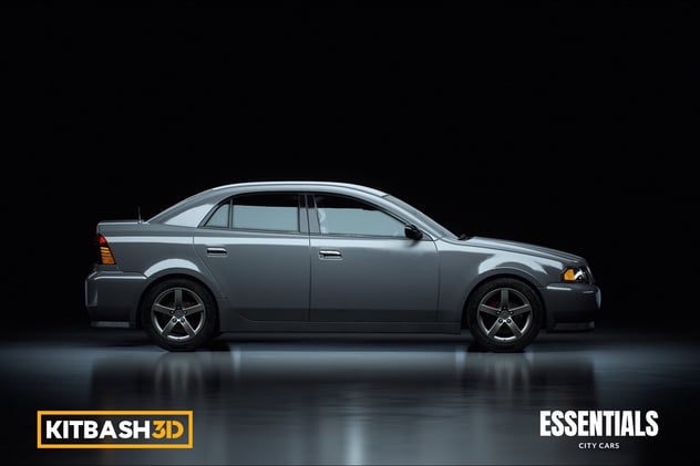 Kitbash: City Cars - Sedan 3D, Incl. van & car - Envato