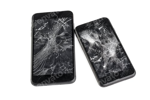 Preview: Mobile phone with broken screen