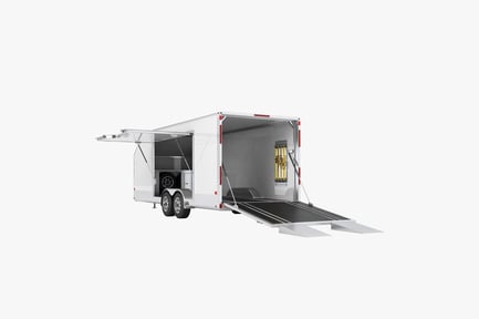 Preview: Enclosed Car Hauler Trailer with Ramp