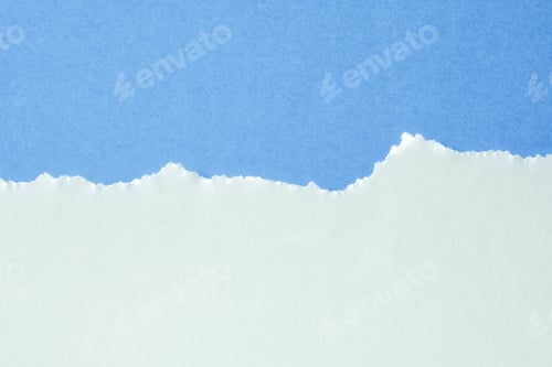 Preview: blue and white color torn paper background