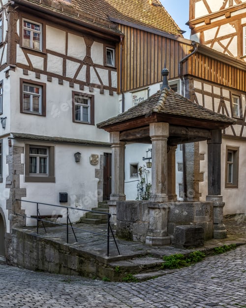 Preview: Picturesque landscape of Rothenburg ob der Tauber, Bavaria, Germany, Europe.