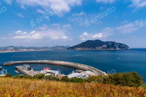 Preview: Aerial cityscape of the town of Laredo in Cantabria