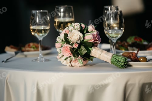 Preview: Modern stylish wedding and banquet party, organization of celebration, idea for marriage ceremony