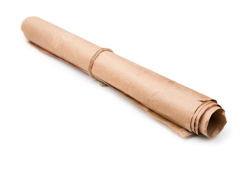 Preview: Roll of used brown wrapping paper