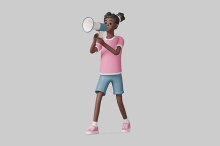 Preview: Girl with a megaphone